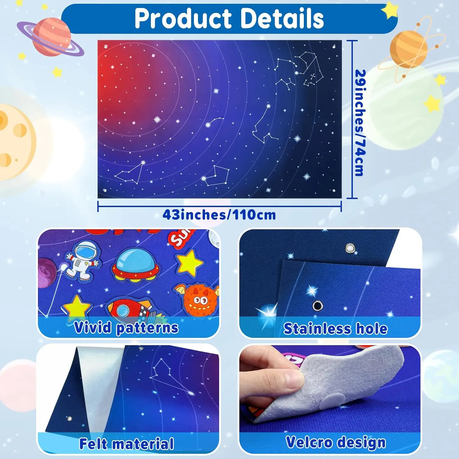 Felt Board Preschool Learning Activities Board - Image 3