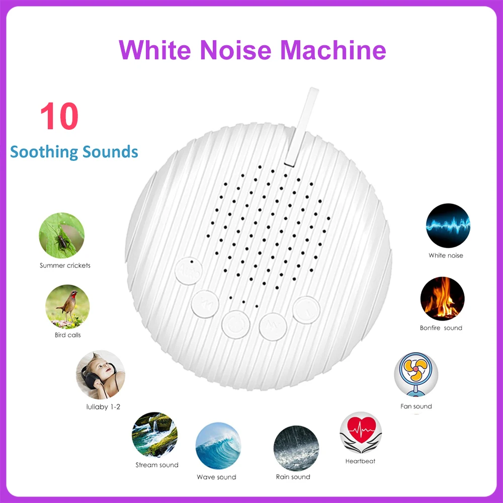 White Noise Sound Machine10 Soothing SoundsRechargeable Battery USB - Image 1