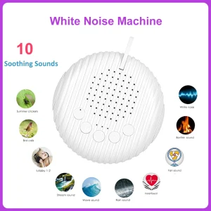White Noise Sound Machine10 Soothing SoundsRechargeable Battery USB