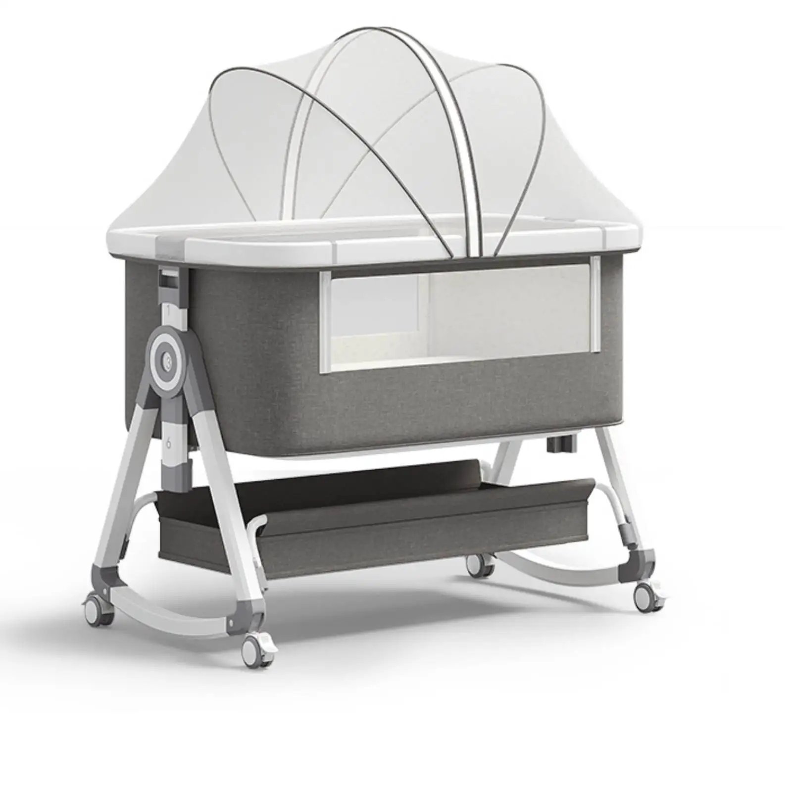 3 in 1 Bedside Sleeper with Storage Basket and Wheels - Image 9