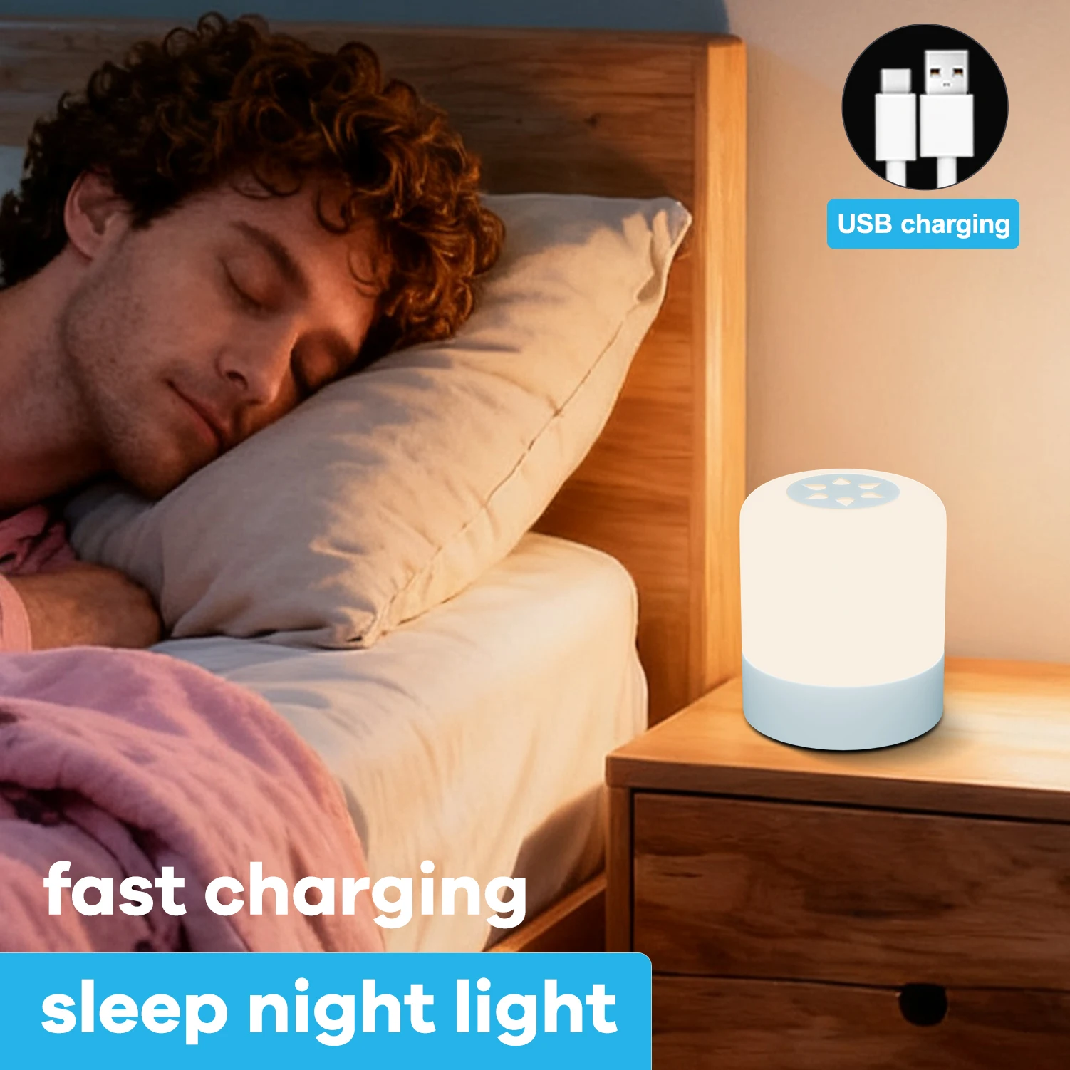 Three-Level Adjustable Sleep Night Light, - Image 3