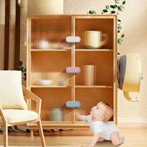 Children's Drawer Safety Latch Cabinet Door Protection - Thumbnail Image 4