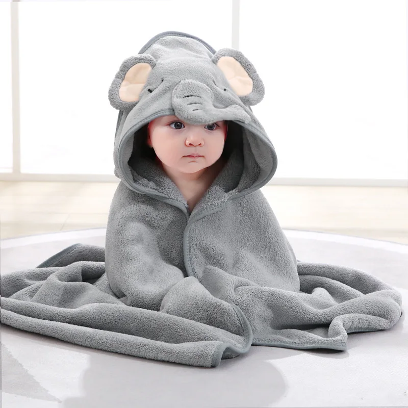 Animal Baby Bath Towels Soft Newborn Hooded Towel - Image 5