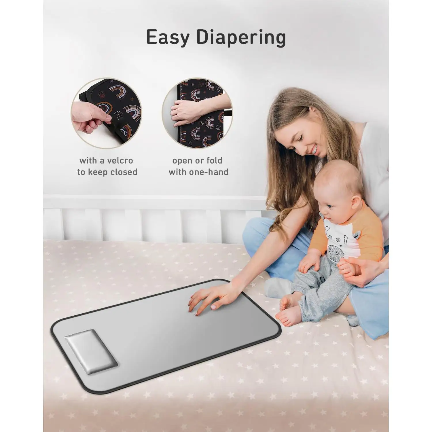 Portable Diaper Changing Pad, Waterproof, foldable for travel - Image 3