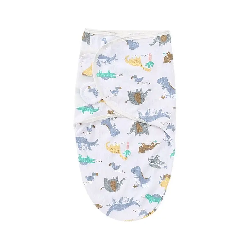 Baby Blanket Hat Set Cartoon Printed Cotton Newborn Swaddle Wraps - Image 24