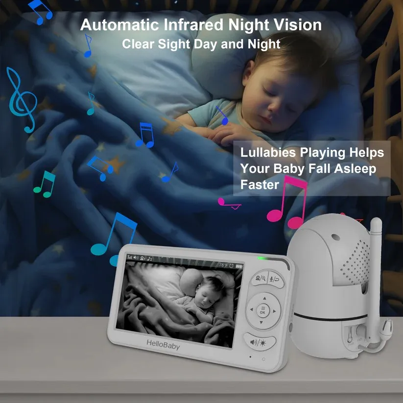 HelloBaby  Baby Monitor,  2x Digital Zoom - Image 3