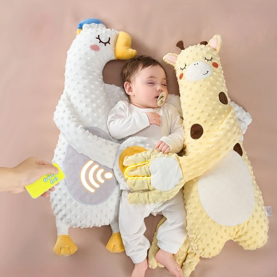 Baby Soothing Pillow Remote Control Music for Newborn Patting Doll - Image 1