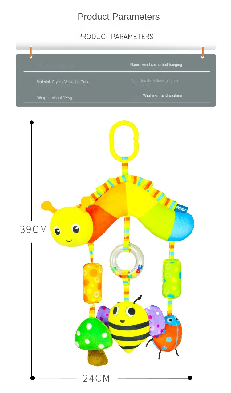 0 3 6 12 Months Rainbow Activity  Hanging Toy for Car Seat ,crib, stroller - Image 12