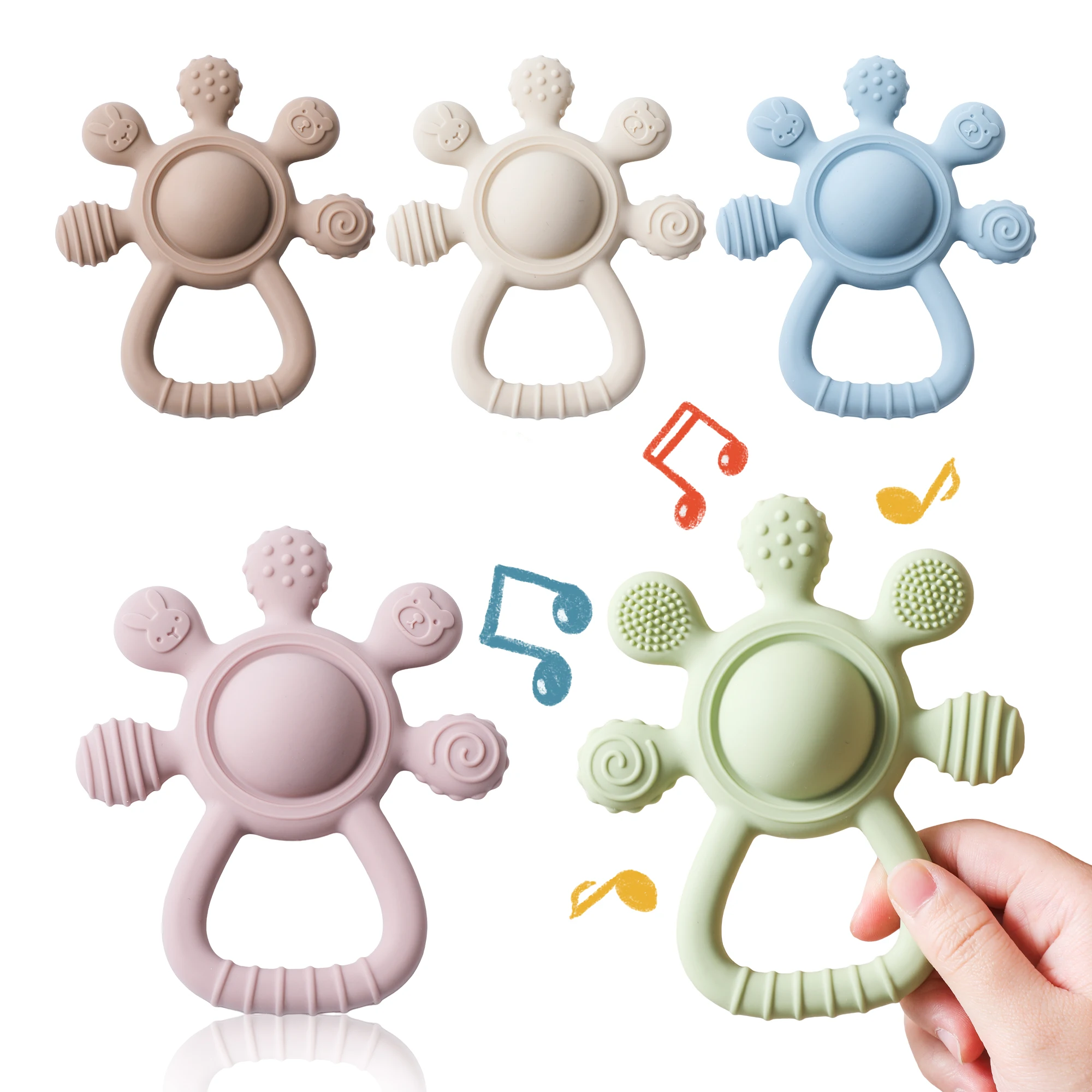 BPA Free Silicone Teether - Image 1