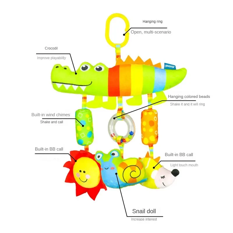 0 3 6 12 Months Rainbow Activity  Hanging Toy for Car Seat ,crib, stroller - Image 2