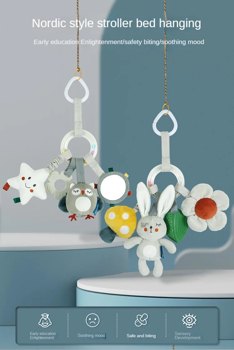 0 3 6 12 Months Rainbow Activity  Hanging Toy for Car Seat ,crib, stroller - Image 14