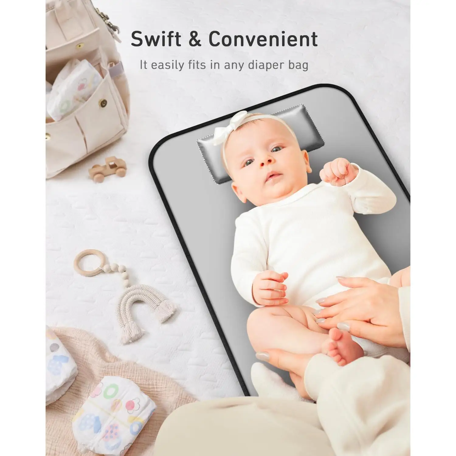 Portable Diaper Changing Pad, Waterproof, foldable for travel - Image 5