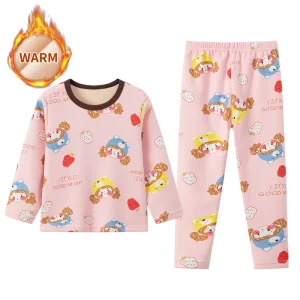 2-Piece Winter Plus Velvet, Long-Sleeved pajamas for Boys & Girls - Thumbnail Image 8