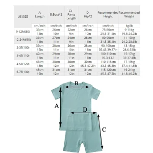 2026 Bamboo Fiber Toddler Kids Pajama Sets For 9M-7T Boy/ Girl - Thumbnail Image 27