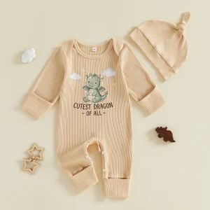 Crew Baby Long-Sleeve-Romper Set with Hat - Thumbnail Image 9