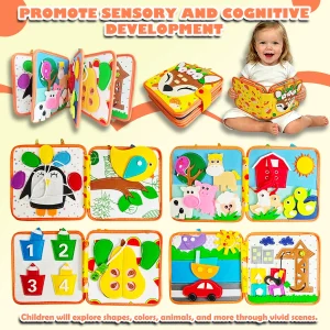 Early Education Intelligence Felt Learning Board,, Life skills cloth Book - Thumbnail Image 12