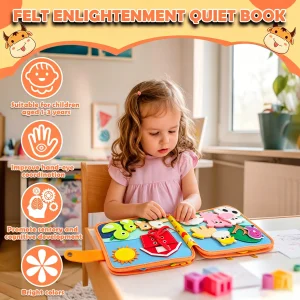 Early Education Intelligence Felt Learning Board,, Life skills cloth Book - Thumbnail Image 8