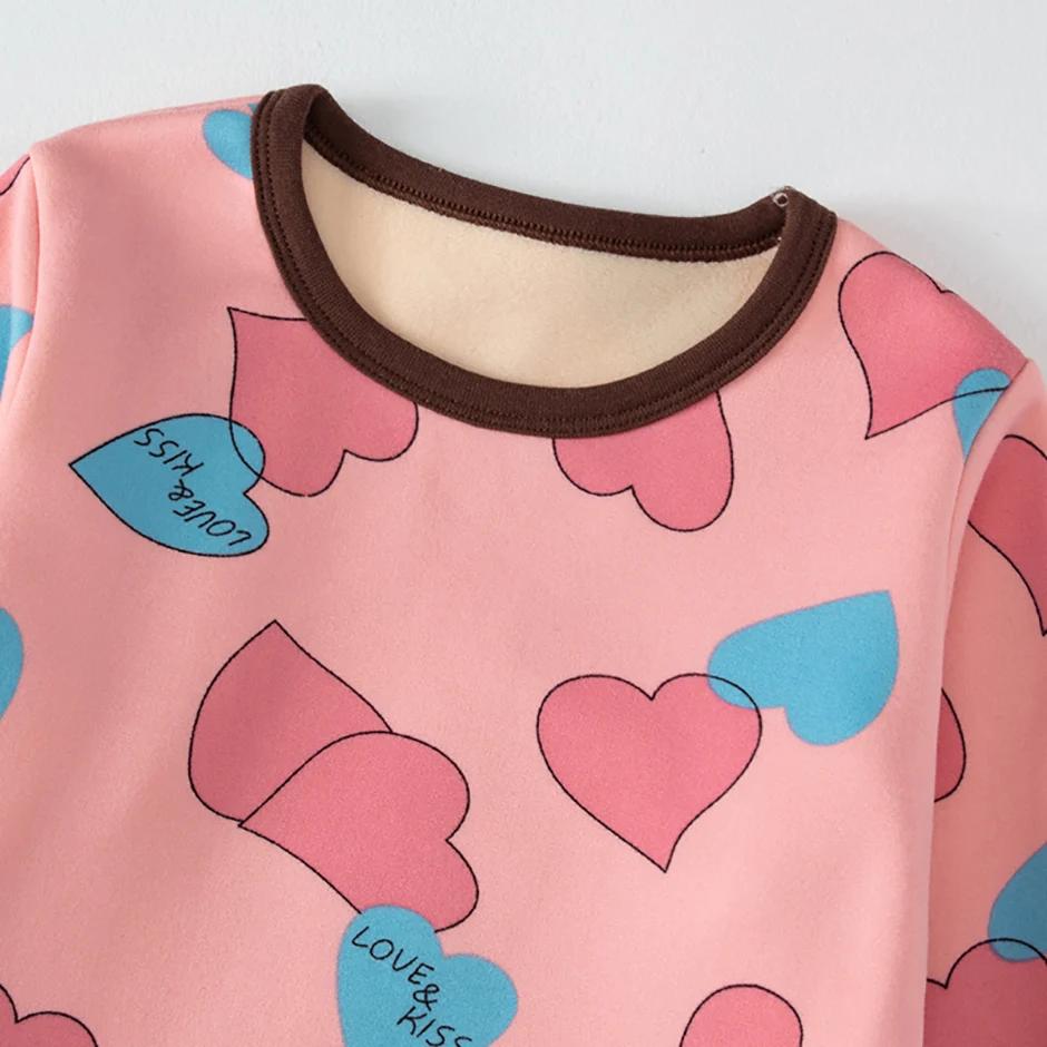 2-Piece Winter Plus Velvet, Long-Sleeved pajamas for Boys & Girls - Image 17