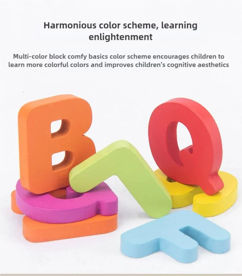 Kids Alphabetic, Arithmetic, Numbers,, Geometric Shapes, Wooden Puzzles for Preschoolers - Image 16