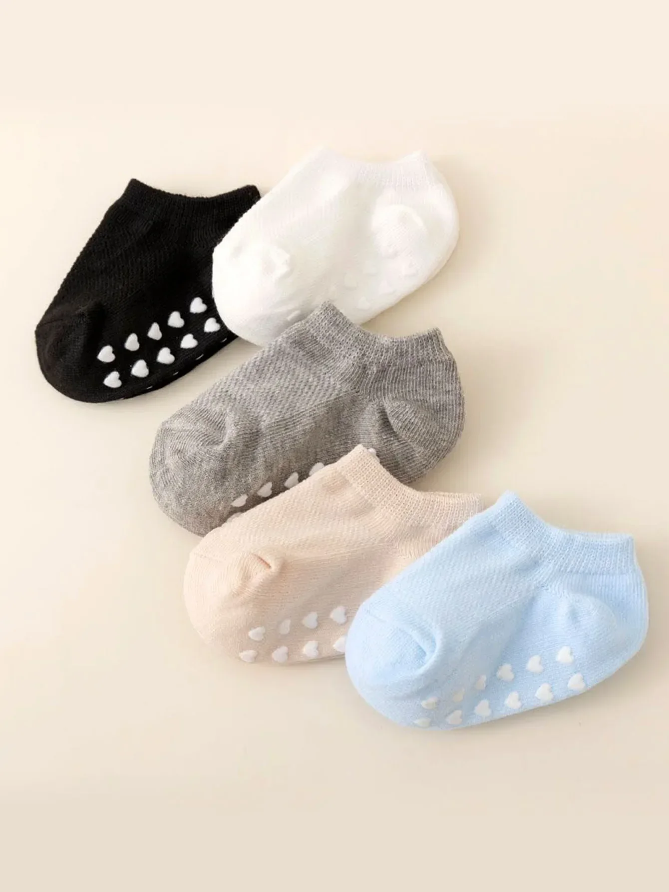 5 pairs of baby love glue anti slip socks, - Image 4