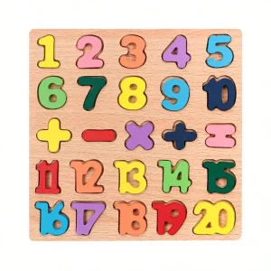 Kids Alphabetic, Arithmetic, Numbers,, Geometric Shapes, Wooden Puzzles for Preschoolers - Thumbnail Image 9