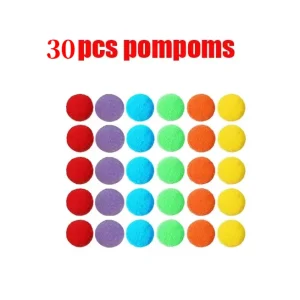 30-68PCS Kids Sorting Counting Toys Rainbow Classification Bowls & Tweezers - Thumbnail Image 6