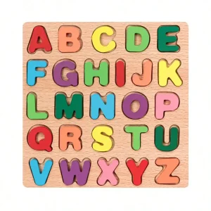 Kids Alphabetic, Arithmetic, Numbers,, Geometric Shapes, Wooden Puzzles for Preschoolers - Thumbnail Image 10