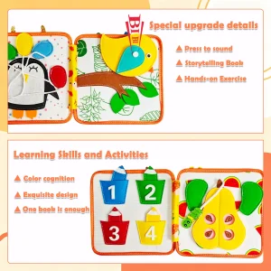 Early Education Intelligence Felt Learning Board,, Life skills cloth Book - Thumbnail Image 11