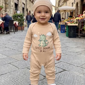 Crew Baby Long-Sleeve-Romper Set with Hat - Thumbnail Image 2
