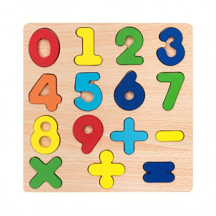 Kids Alphabetic, Arithmetic, Numbers,, Geometric Shapes, Wooden Puzzles for Preschoolers - Image 7