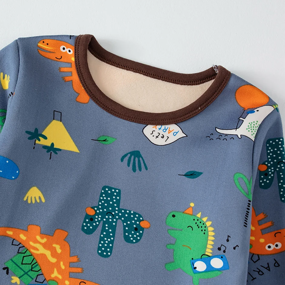 2-Piece Winter Plus Velvet, Long-Sleeved pajamas for Boys & Girls - Image 28