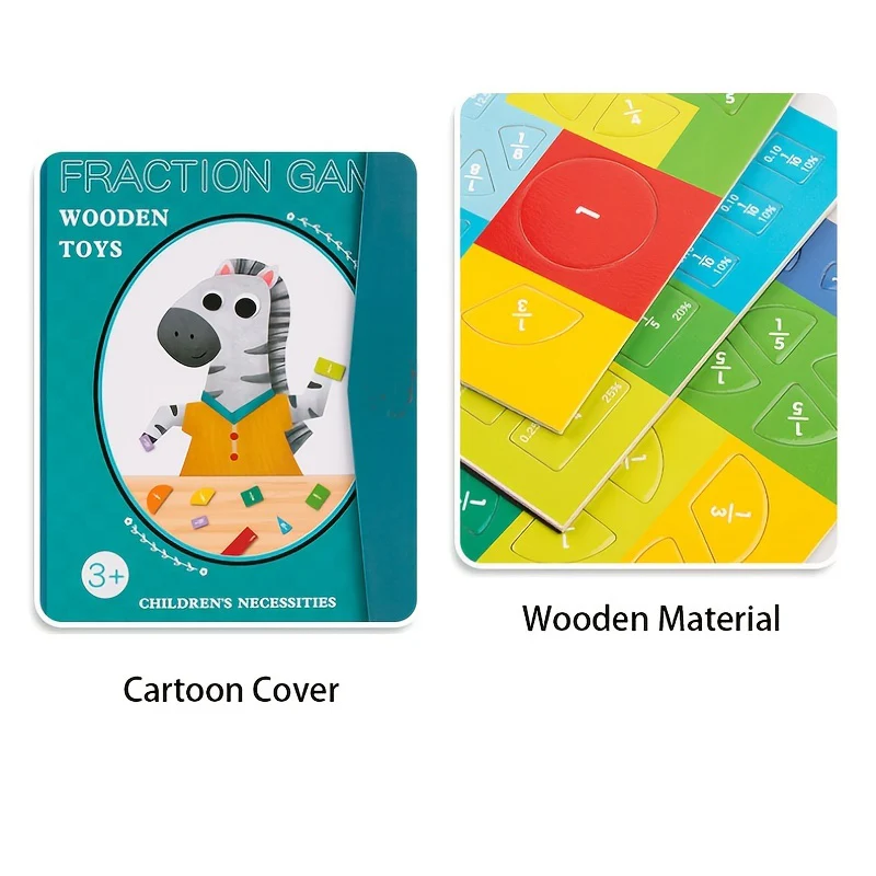 Magnetic Fraction Learning, Wooden Fraction Book - Image 7