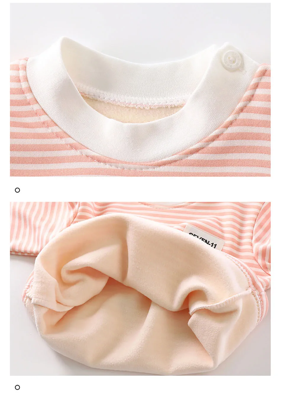 Warm Fleece Lined  Boys/ Girls Striped Set Pajamas - Image 18