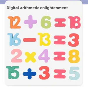 Kids Alphabetic, Arithmetic, Numbers,, Geometric Shapes, Wooden Puzzles for Preschoolers - Thumbnail Image 14