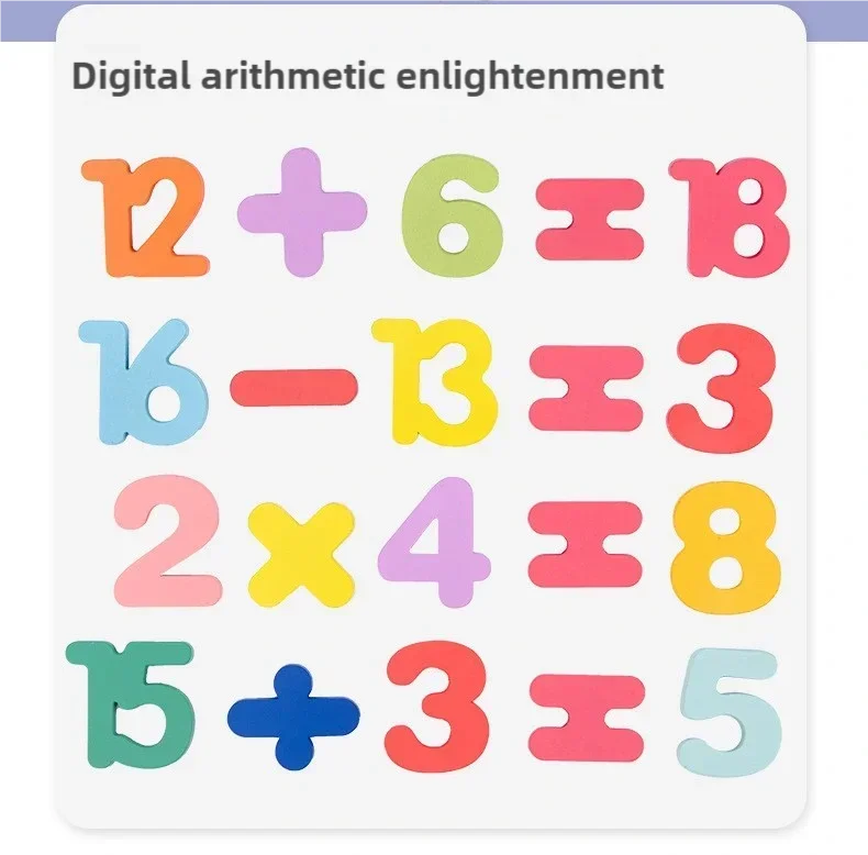 Kids Alphabetic, Arithmetic, Numbers,, Geometric Shapes, Wooden Puzzles for Preschoolers - Image 14