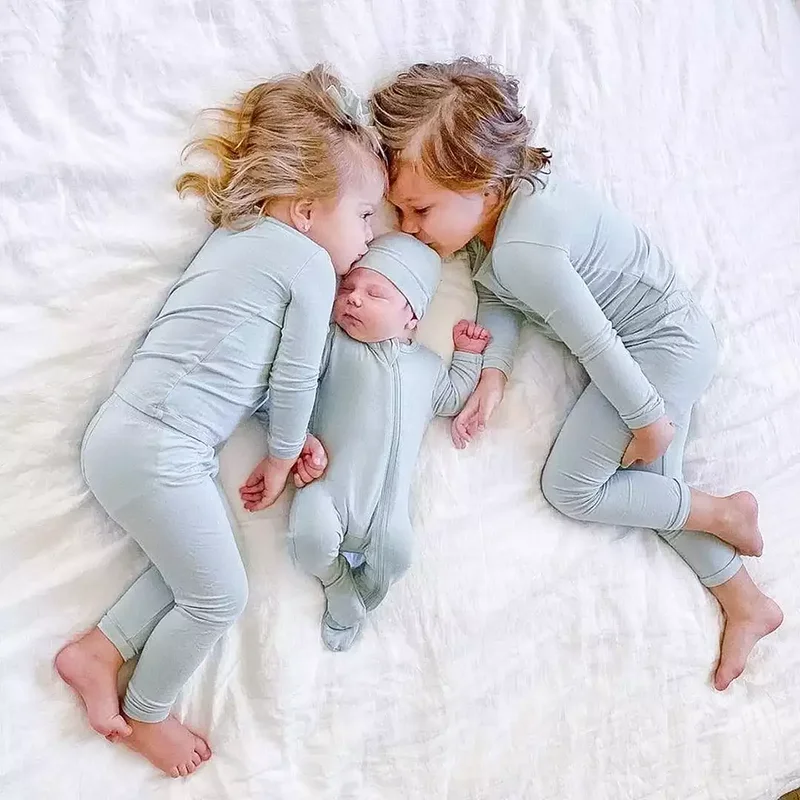 2026 Bamboo Fiber Toddler Kids Pajama Sets For 9M-7T Boy/ Girl - Image 2