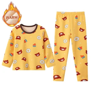 2-Piece Winter Plus Velvet, Long-Sleeved pajamas for Boys & Girls - Thumbnail Image 5