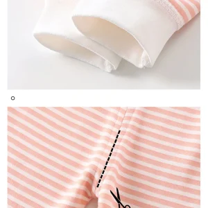 Warm Fleece Lined  Boys/ Girls Striped Set Pajamas - Thumbnail Image 17
