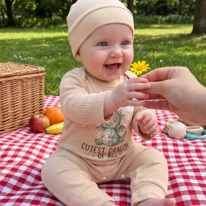 Crew Baby Long-Sleeve-Romper Set with Hat - Thumbnail Image 3