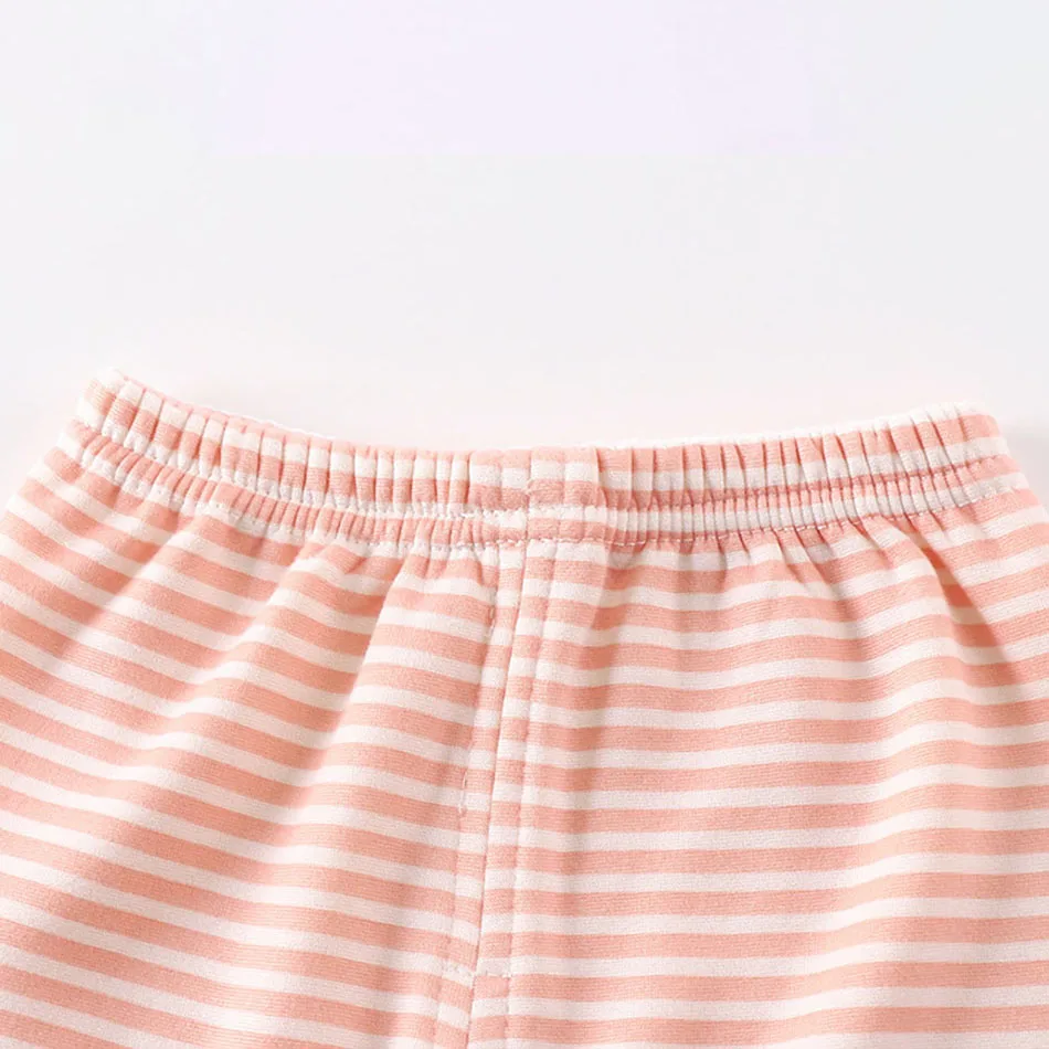 Warm Fleece Lined  Boys/ Girls Striped Set Pajamas - Image 3